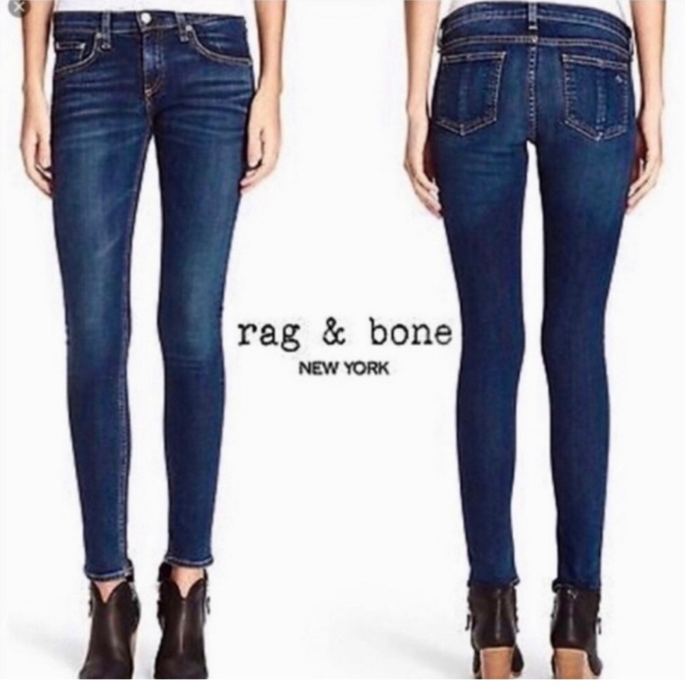 RAG & BONE Heritage High Rise Skinny Denim Jeans Size 25 - Picture 10 of 10